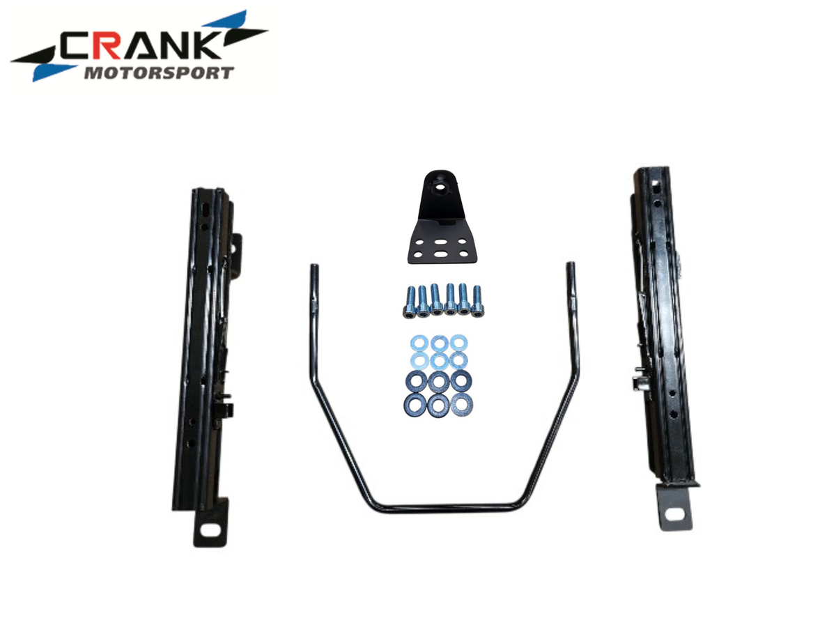 2x Crank Motorsport BMW E82 / E90 / E60 Superlow Seat Rail Adapters – BRIDE / RECARO / SPARCO Compatible