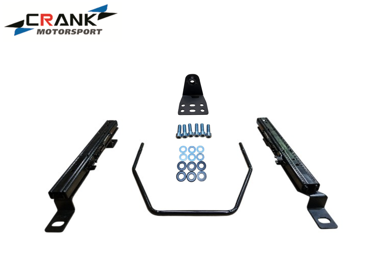 2x Crank Motorsport BMW E82 / E90 / E60 Superlow Seat Rail Adapters – BRIDE / RECARO / SPARCO Compatible