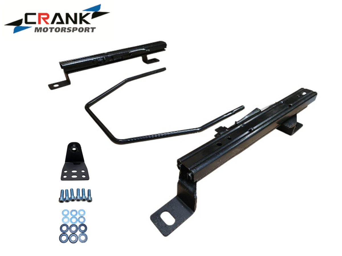 2x Crank Motorsport BMW E82 / E90 / E60 Superlow Seat Rail Adapters – BRIDE / RECARO / SPARCO Compatible