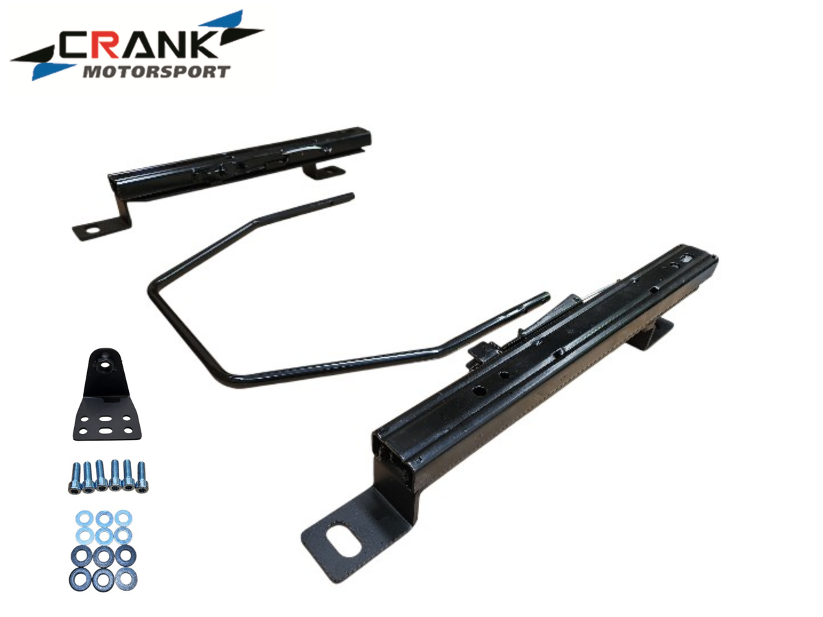 1x Crank Motorsport BMW E82 / E90 / E60 Superlow Seat Rail Adapter – BRIDE / RECARO / SPARCO Compatible