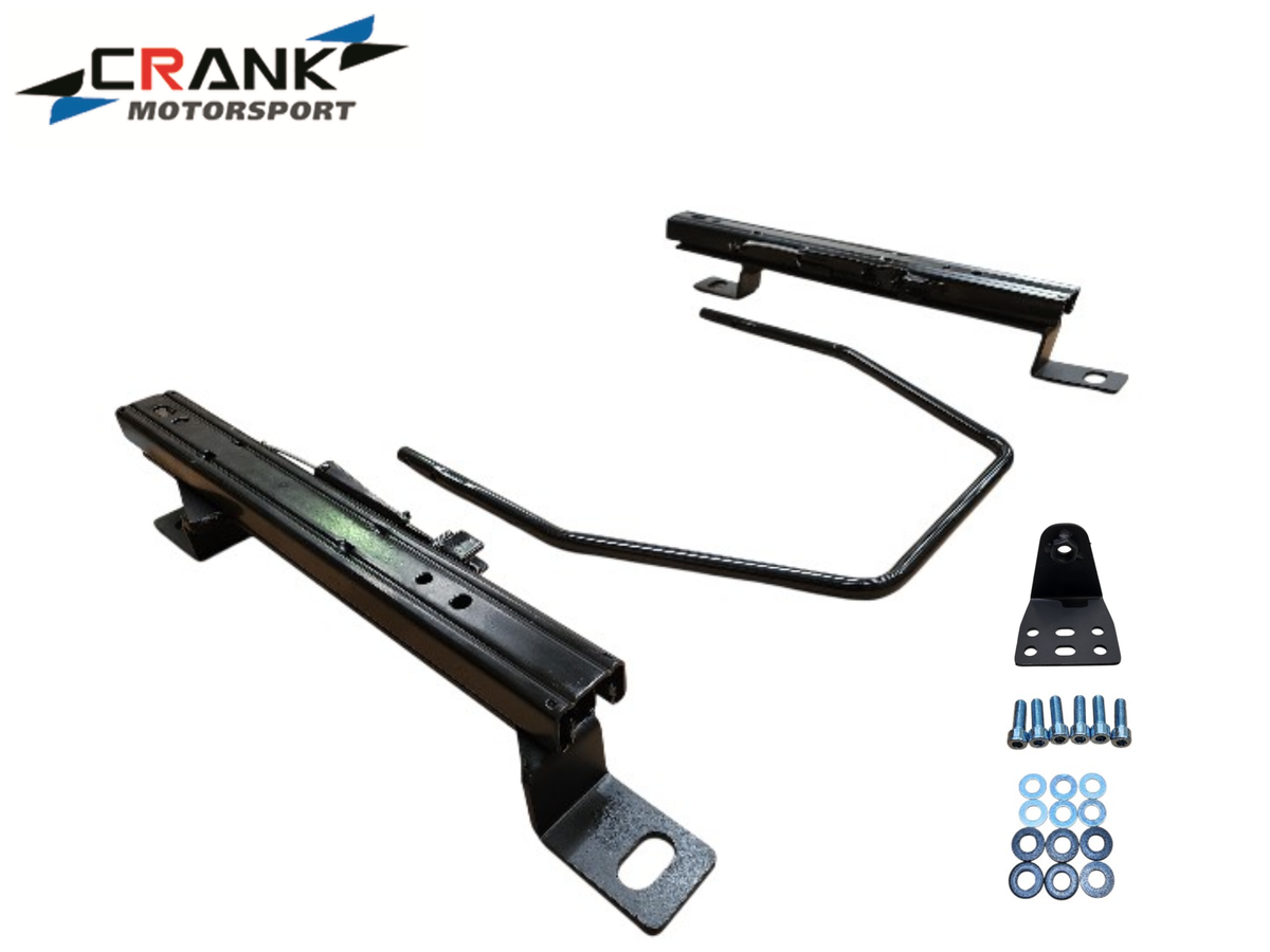 1x Crank Motorsport BMW E82 / E90 / E60 Superlow Seat Rail Adapter – BRIDE / RECARO / SPARCO Compatible