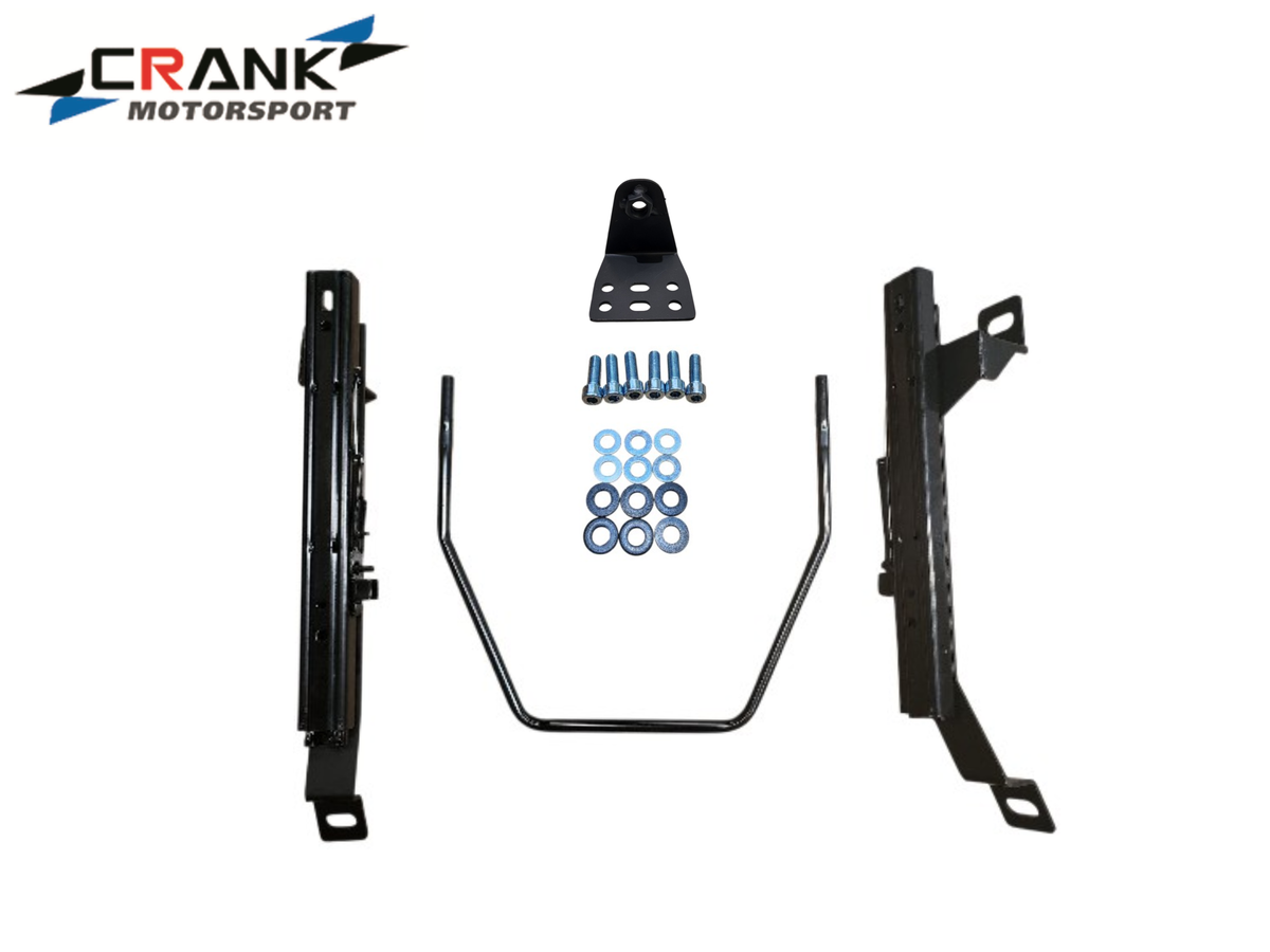 2x Crank Motorsport BMW E36 & E46 Superlow Seat Rail Adapters – BRIDE / RECARO / SPARCO Compatible