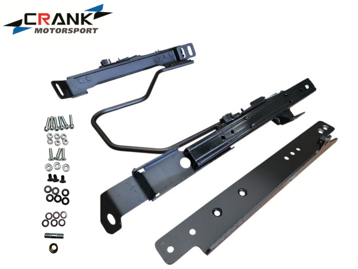 1x Crank Motorsport Superlow Seat Rail Driver side RHD – Skyline R32/R33/R34 & Silvia S13/S14/S15 – Suit BRIDE RECARO SPARCO