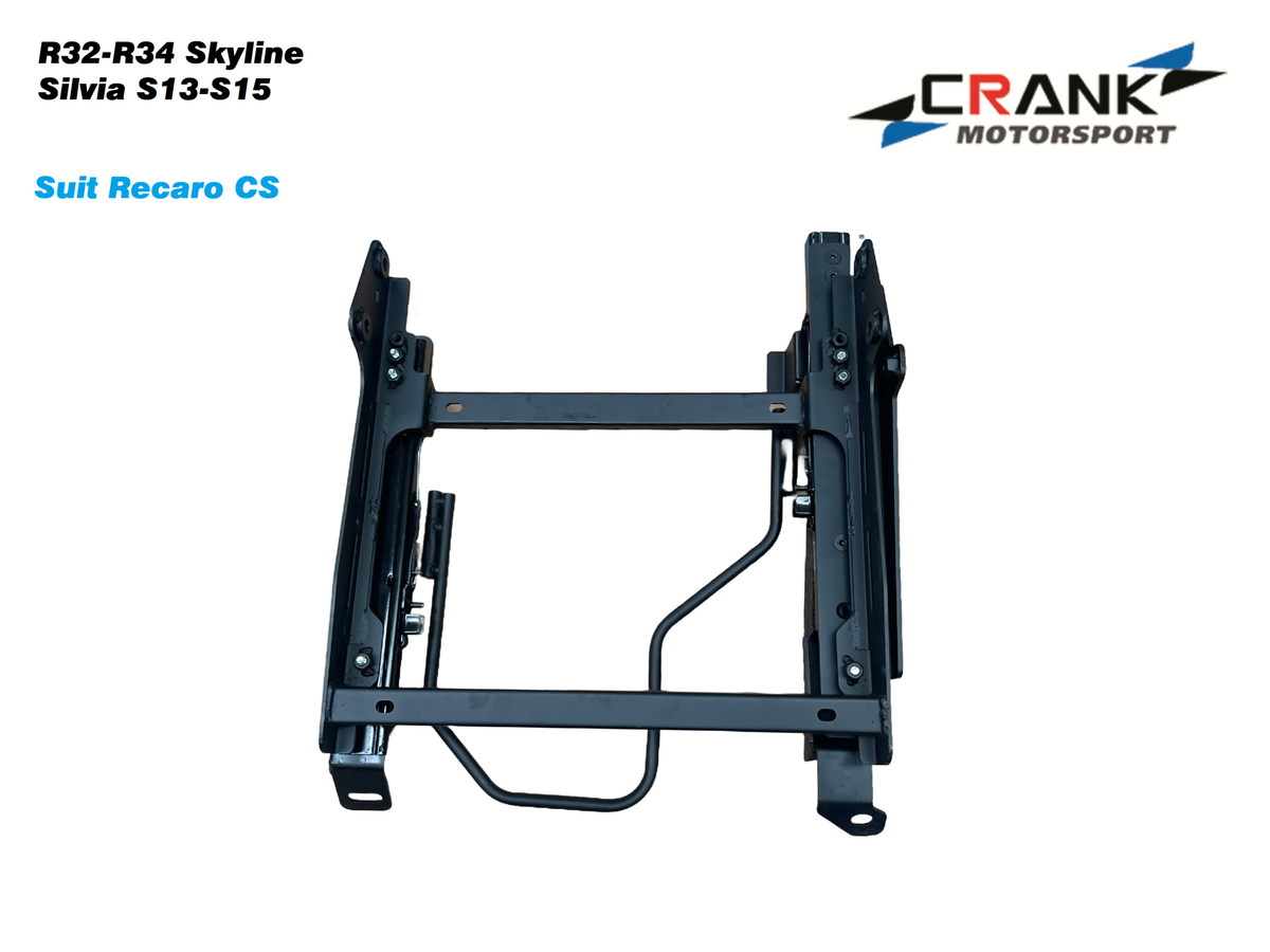 1x Crank Motorsport Nissan Skyline R32–R34 GTR Driver Superlow Seat Rail – Recaro CS / Nismo Compatible