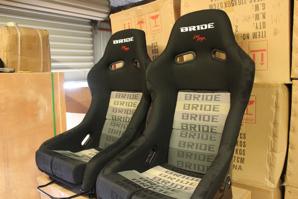 2x Crank Motorsport Bride VIOS II Fixed Back Fibreglass Racing Seat – Grey or Full Black