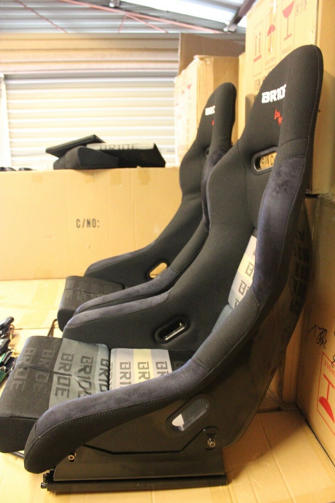 2x Crank Motorsport Bride VIOS II Fixed Back Fibreglass Racing Seat – Grey or Full Black