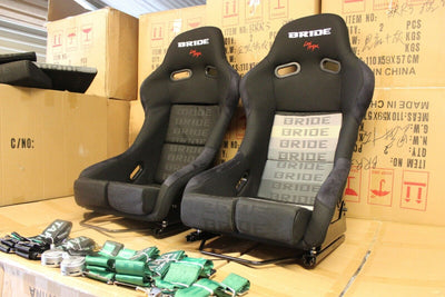 2x Crank Motorsport Bride VIOS II Fixed Back Fibreglass Racing Seat – Grey or Full Black