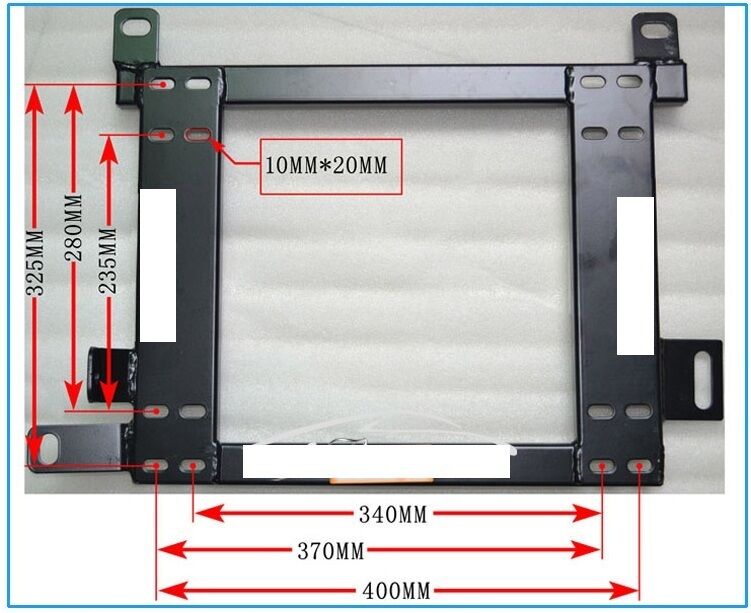 1x Crank Motorsport Mini Cooper R36 / F36 Seat Adapter Rail – BRIDE / RECARO / SPARCO Compatible