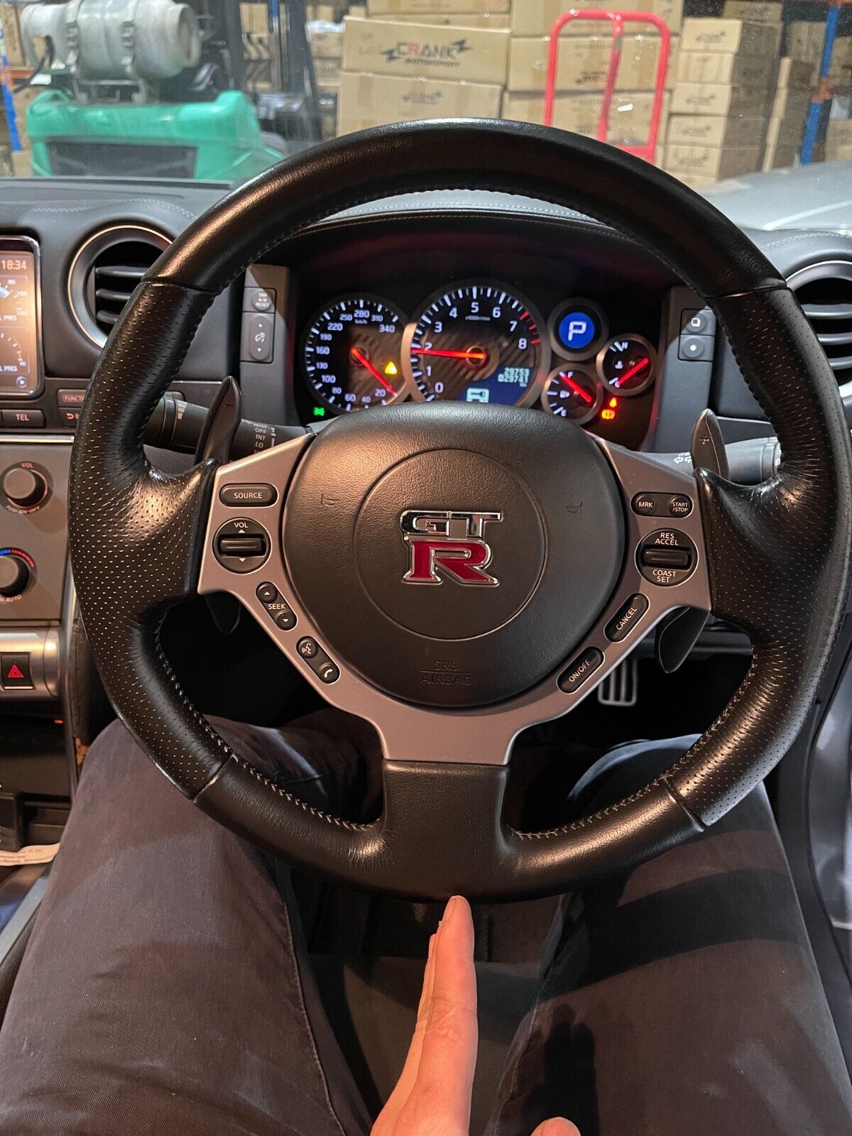 1x Crank Motorsport R35 GTR Right Side Superlow Seat Rail – Recaro CS / Nismo Compatible