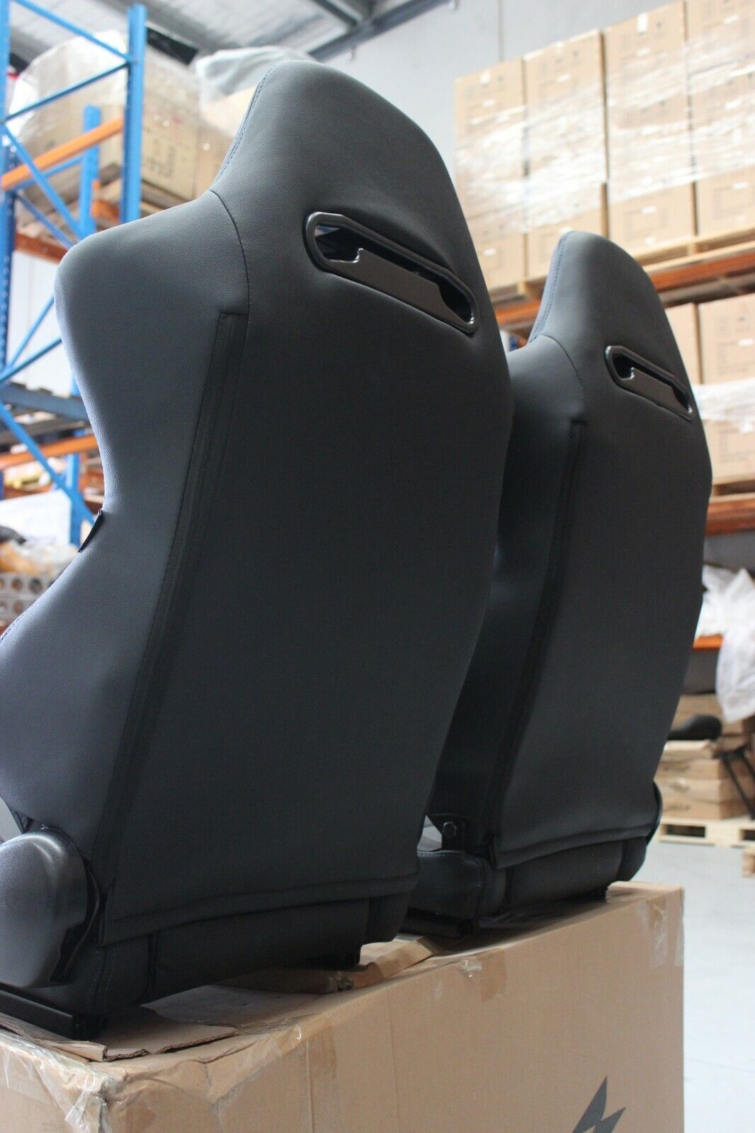 2x GT3 Ultra Hard-Wearing PVC Vinyl Racing Seats – Car Sport Seats – ADR Approved