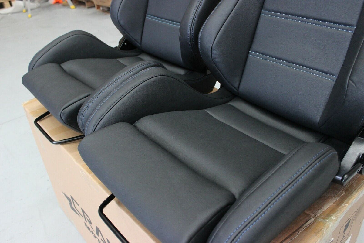 2x GT3 Ultra Hard-Wearing PVC Vinyl Racing Seats – Car Sport Seats – ADR Approved