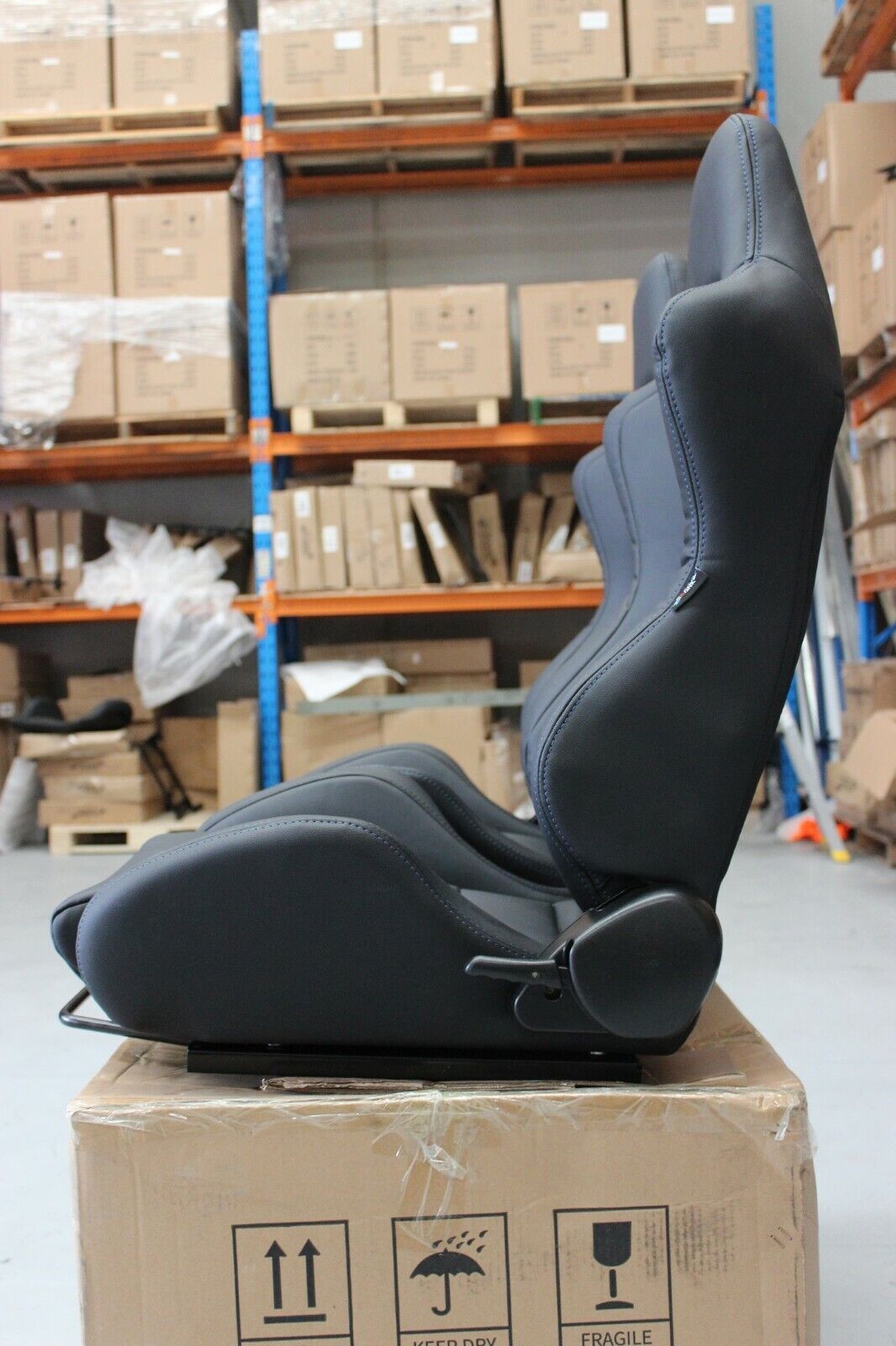 2x GT3 Ultra Hard-Wearing PVC Vinyl Racing Seats – Car Sport Seats – ADR Approved