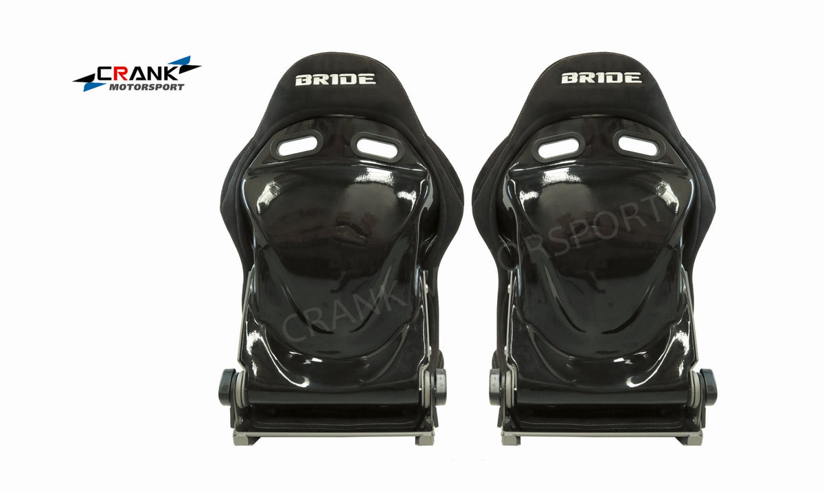 2x Crank Motorsport BRIDE Stradia CARBON Alcantara Seat – R34 GTR Compatible – ADR Approved