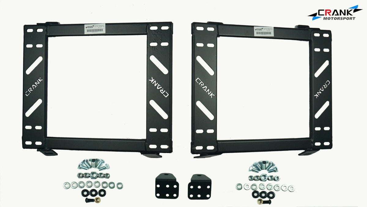 2x Crank Motorsport Toyota LandCruiser 70/76/79 Dual Cab Seat Adapter Rail – Suit BRIDE RECARO SPARCO – Heavy Duty Seat Mount Brackets
