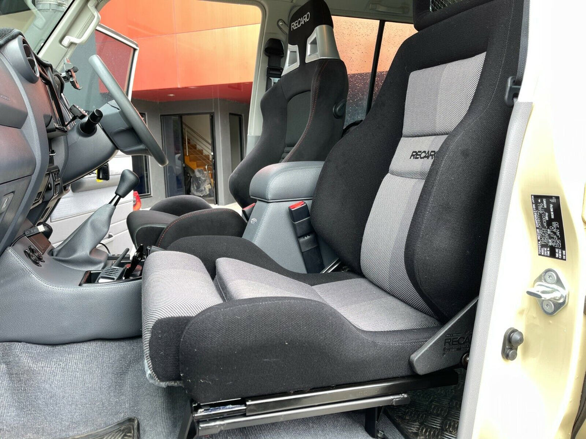 2x Crank Motorsport 79 Series LandCruiser Seat Rail Package – BRIDE / RECARO / SPARCO Compatible (Dual Cab)