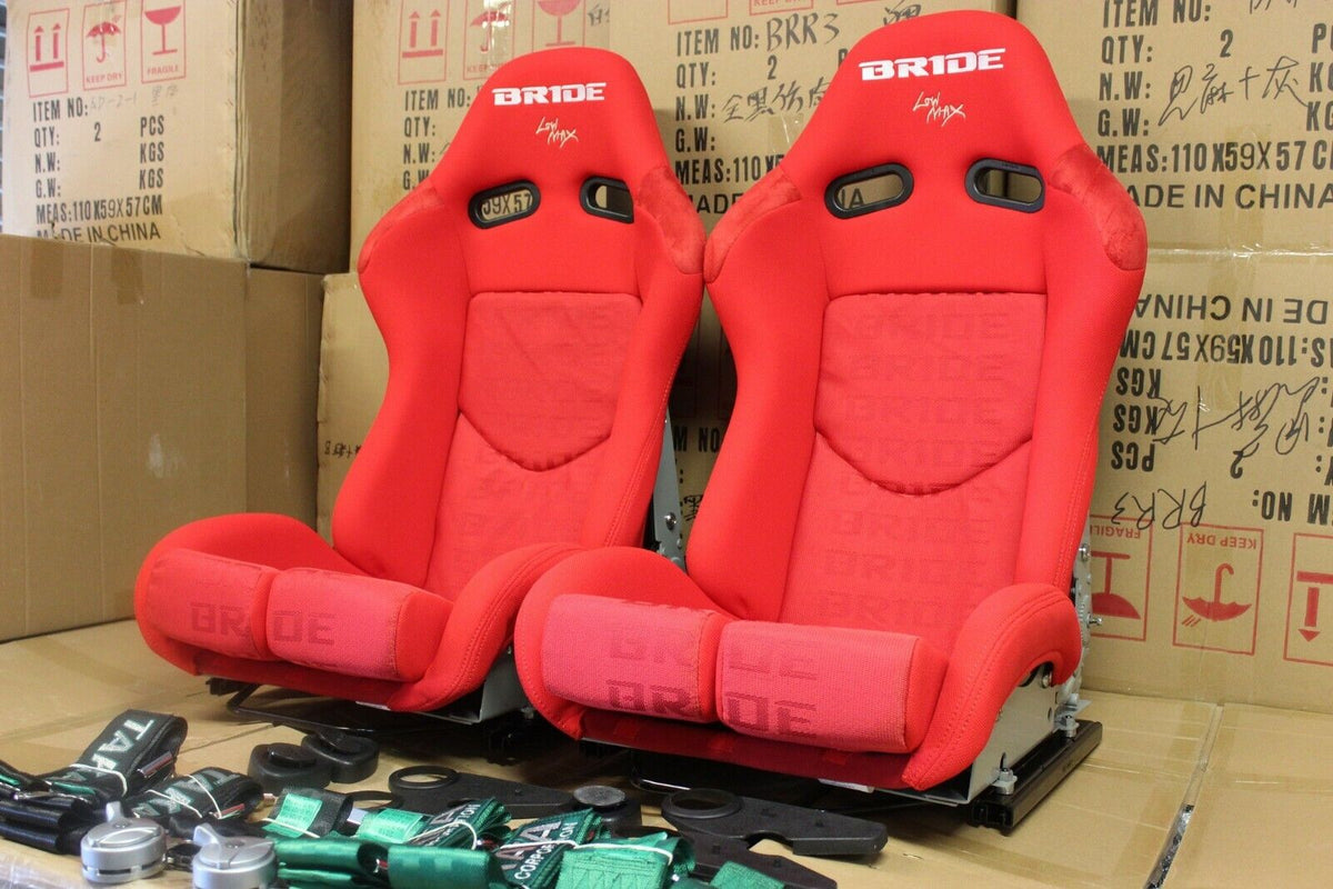 2x Bride Stradia Red Fiberglass Racing Seats – ADR Approved