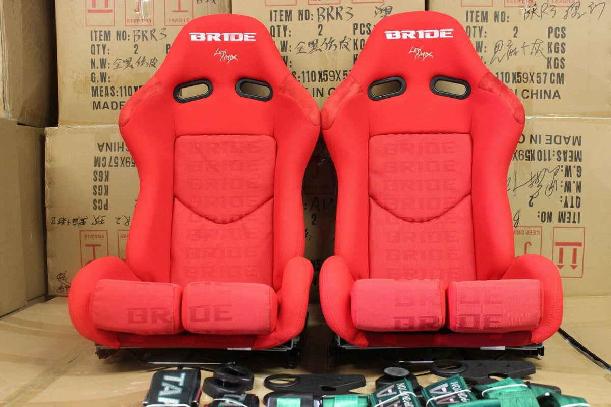 2x Bride Stradia Red Fiberglass Racing Seats – ADR Approved