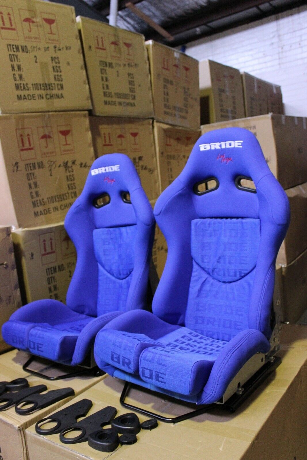 2x Bride Stradia Blue Fiberglass Racing Seats – ADR Approved
