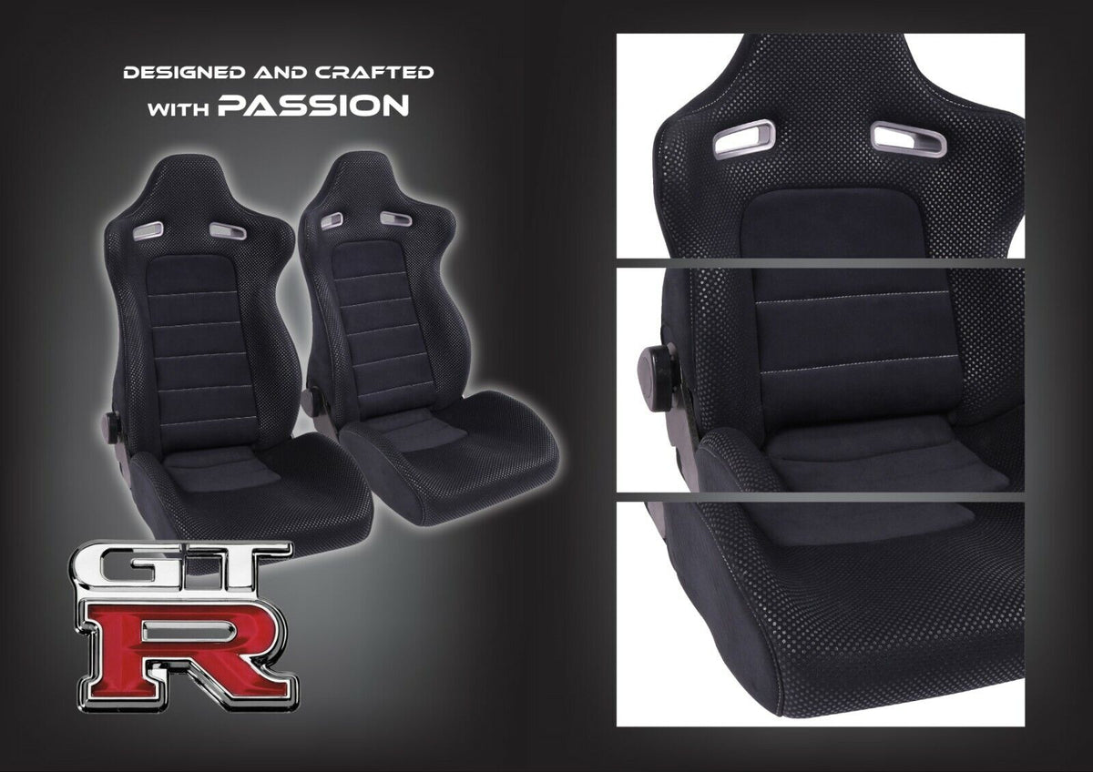 2x Crank Motorsport Nissan Skyline R34 GTR Vspec II Series 2 Style Seats – ADR Approved