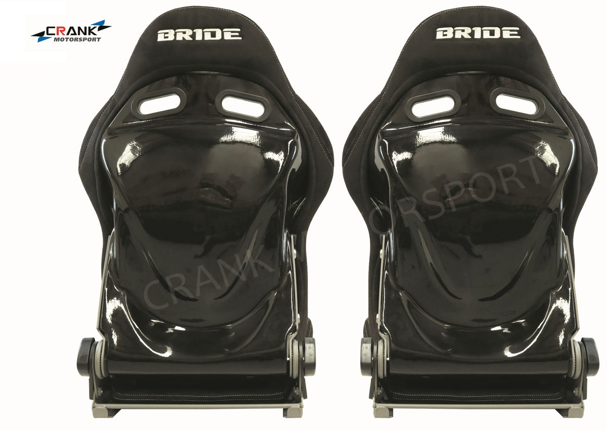 2x Crank Motorsport BRIDE Stradia CARBON Alcantara Seat – R34 GTR Compatible – ADR Approved