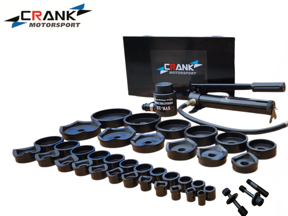 Crank Motorsport 36 Pcs Hydraulic Metal Hole Punch Set – 16–114 mm Cut