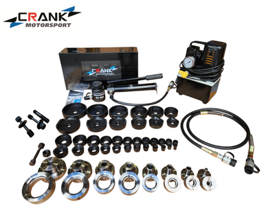 Crank Motorsport 52 Pcs Dimple Die + Electric Hydraulic Kit – 16–114 mm Cut, 1/2–2-1/2 in RADIUS