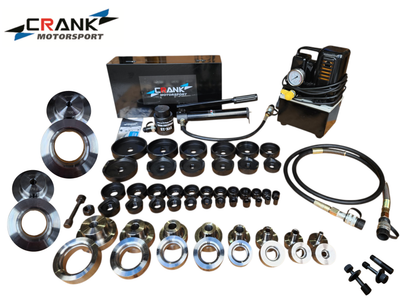 Crank Motorsport 56 Pcs Dimple Die + Electric Hydraulic Kit – 16–114 mm Cut, 1/2–2-1/2  in RADIUS