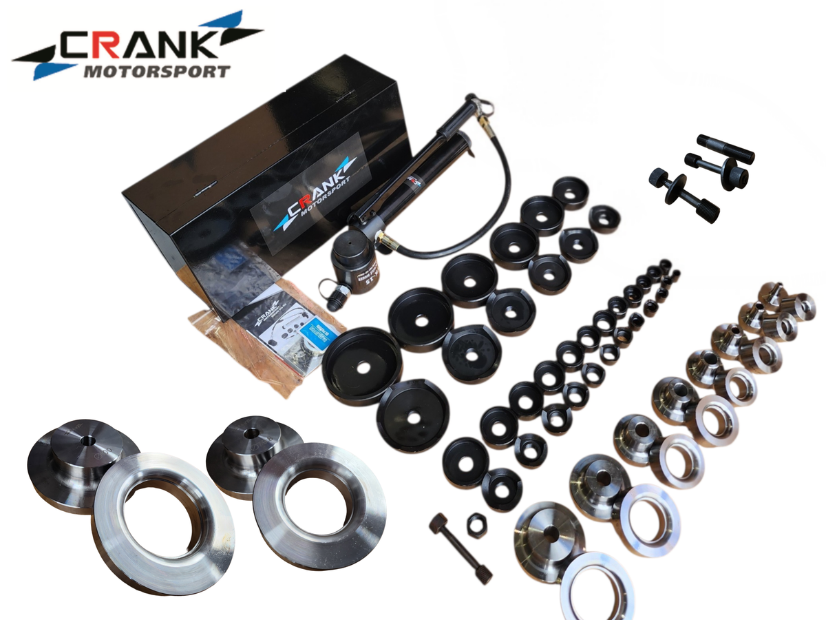 Crank Motorsport 56-Piece Hydraulic Hole Punch & Dimple Die Set – 16–114mm Cut, 12–100mm RADIUS