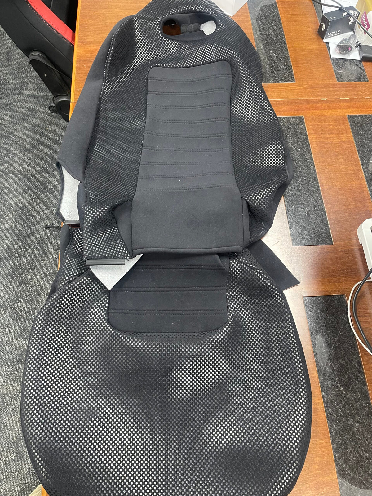 1x Crank Motorsport Nissan Skyline R32-R33 GTR Vspec II Style Black Front Seat Replacement Skin – 1 Seat