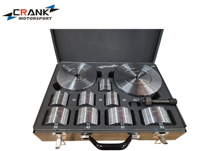 Crank Motorsport 20-Piece Hydraulic Metal Hole Punch Set – Premium Radius Dimple Dies Kit – Professional Sheet Metal Tool