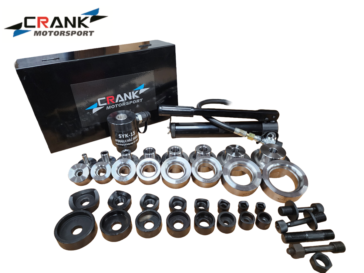Crank Motorsport 36 Pcs Dimple Die Hole Punch Set – 16–63 mm Cut, 1/2–2.5 in RADIUS Premium Kit