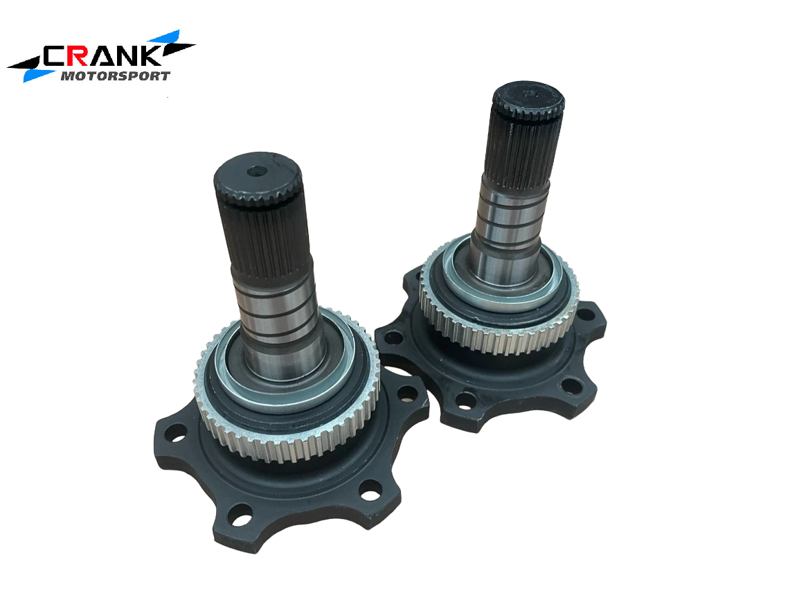 2200HP Rated R200 Billet Stub Axles – 30 Spline Equal Length (Nismo 1.5 & 2-Way LSD Compatible)