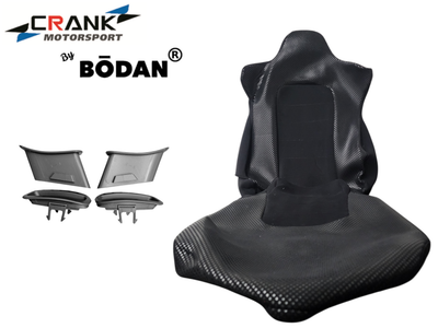 1x Nissan Skyline R34 GTR Vspec II OEM Black Front Seat Replacement Skin