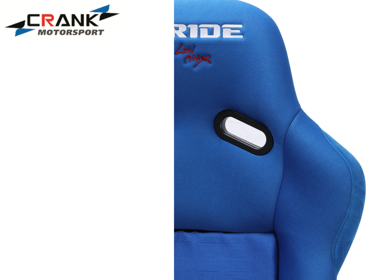 2x Bride VIOS II Style Fixed Back Racing Seats – Blue Fibreglass Low Max